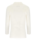 Elisabetta Franchi Ivory Knitted Blazer With Bows
