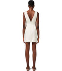 Elisabetta Franchi Ivory Linen Mélange Robe