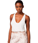 Elisabetta Franchi Ivory Top With Embroidered Logo
