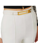 Elisabetta Franchi Ivory Trousers With Belt