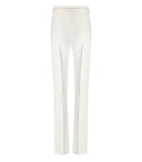 Elisabetta Franchi Ivory Trousers With Belt