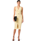 Elisabetta Franchi Lemonade Belted Sheat Dress