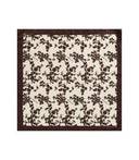 Elisabetta Franchi Lemonade Cacao Floral Foulard Scarf