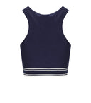 Elisabetta Franchi Oltremare Cropped Top With Bands