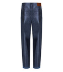 Elisabetta Franchi Oltremare Laminated Baggy Jeans