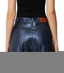 Elisabetta Franchi Oltremare Laminated Baggy Jeans