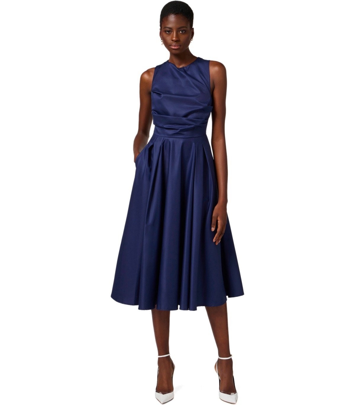 elisabetta franchi midi dress Elisabetta Franchi Abito Donna AB91761E2360 Avorio (360) / 44