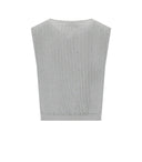 Elisabetta Franchi Pearl Grey Lurex Top