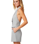 Elisabetta franchi perla grigio tuta corta