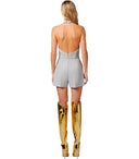 Elisabetta franchi perla grigio tuta corta