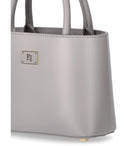 Elisabetta Franchi Pearl Grey Small Shopping Bag