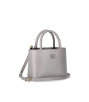 Elisabetta Franchi Pearl Grey Small Shopping Bag