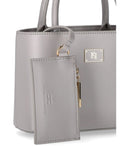 Elisabetta Franchi Pearl Grey Small Shopping Bag