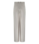 Elisabetta Franchi Pearl Grey Wide Leg Trousers