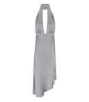 Elisabetta Franchi Piombo Satin Midi Dress