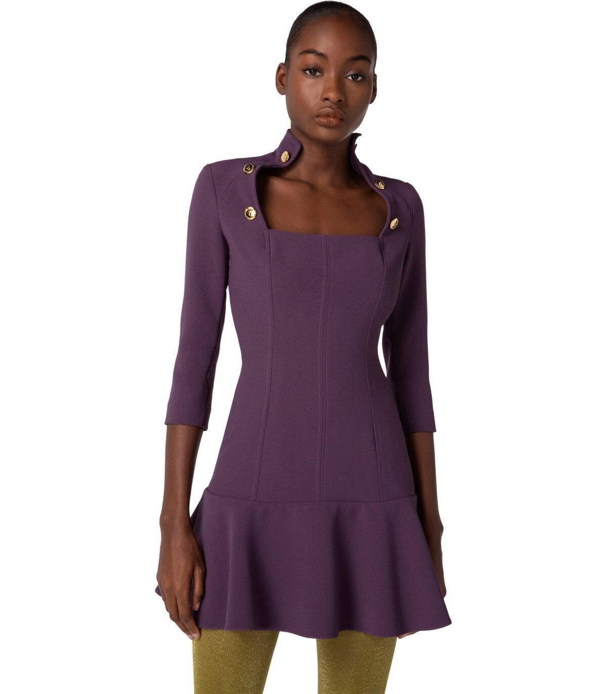 elisabetta franchi purple dress Elisabetta Franchi - Long Dress in Paillettes - Purple - Dress - Made in Italy - Luxury Exclusive Collection