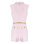 Elisabetta Franchi Quarzo Curry Short Jumpsuit With Buttons