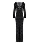 Elisabetta Franchi Red Carpet Black Monogram sukienka