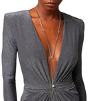 Elisabetta Franchi Red Carpet Piombo Dress