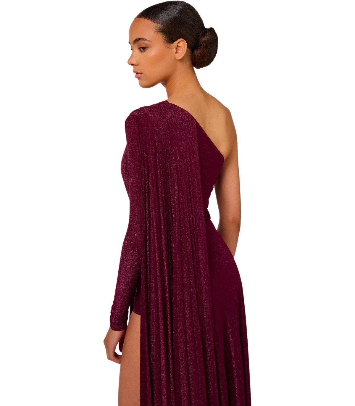 Elisabetta Franchi Red Carpet Rouge Noir One Shoulder Dress – Balardi