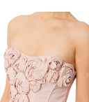 Elisabetta Franchi Rosa Baby Midi Abito con rose