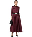 Elisabetta Franchi Rouge Noir Belted Shirt Dress