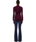 Elisabetta Franchi Rouge Noir Gürtreten Rollkragenpullover Jumper