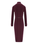 Elisabetta Franchi Rouge Noir Knitted Turtleneck Dress