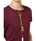 Elisabetta Franchi Rouge Noir T Shirt With Necklace