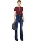 Elisabetta Franchi Rouge Noir T Shirt With Necklace