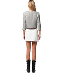 Elisabetta franci srebrna kurtka z urokami