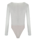Elisabetta Franchi Silver Lurex Bodysuit