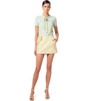 Elisabetta Franchi Sky Blue Lemonade Floral Top