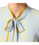 Elisabetta Franchi Sky Blue Lemonade Floral Top