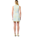 Elisabetta Franchi Sky Blue Lemonade Polo Style Dress