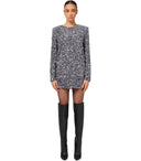 Elisabetta Franchi Steel Mini robe avec paillettes