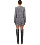 Elisabetta Franchi Steel Mini robe avec paillettes