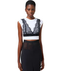Elisabetta Franchi T Shirt With Lace Bralette