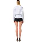 Elisabetta Franchi White Shirt With Brooch