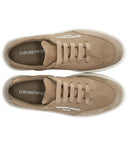 Emporio Armani Beige Suède Sneaker