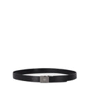 Czarny pasek Emporio Armani z klamrą logo