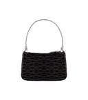 Emporio Armani Black Monogram Crossbody Sac avec chaîne