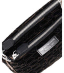 Emporio Armani Black Monogram Crossbody Sac avec chaîne