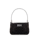 Emporio Armani Black Monogram Crossbody Sac avec chaîne