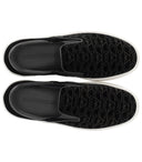 Emporio Armani Black Monogram Slip auf Sneaker