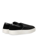 Emporio Armani Black Monogram Slip auf Sneaker