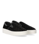 Emporio Armani Black Monogram Slip auf Sneaker
