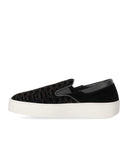 Emporio Armani Black Monogram Slip auf Sneaker