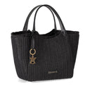 Emporio Armani Black Straw Handtas