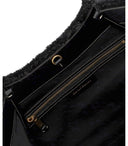 Emporio Armani Black Straw Handtas